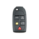 Car Remote Key Shell 5 Buttons Flip Folding Key Fob Case for Volvo V70