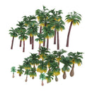27Pcs HO O N Z Scale Tree Palm Models Rain Forests For Architectural Diorama
