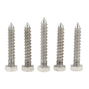 5 Pieces M6 Stainless Hexagon Hex Head Self Tapping Screws Hardware M6 x 35