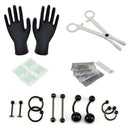19Pcs/Set Body Piercing Tool Kit Ear Nose Navel Nipple Needles Forcep  Jewelry3C