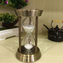5 Mins Metal Hourglass Sandglass Sand Timers Sandglass Home Decoration White