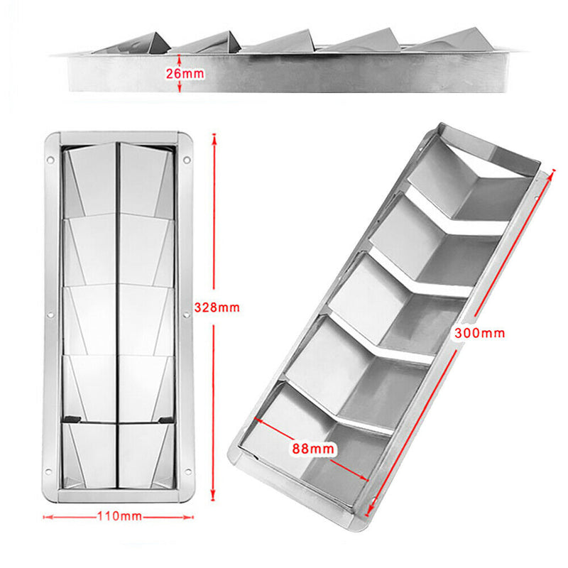 Vent Louver Caravan Hardware 5 Slot Boat Marine Stainless Steel Ventilators Air