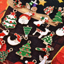 21 pcs Mixed Enamel Plated Christmas Charm Jewellery DIY Making Pendant Findings