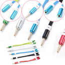 colorful 3.5mm earphone headphone audio cable jack 1 male to 2female split JC3c