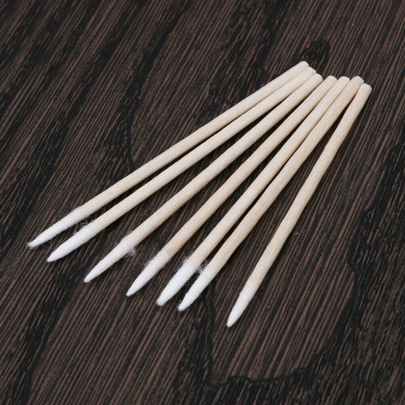 300pcs Wooden Handle Cotton Swab Makeup Applicator Medical Swabs