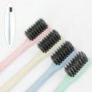 1x Soft Bamboo Charcoal Toothbrush Nano Brush Oral Dental Clean Wheat straw