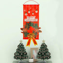 Christmas Hanging Cloth Flag Wall Door Ornament Party Decor (Flower Ring)