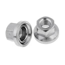 1 Pair Stainless Steel Bike Bicycle Rear Wheel Hub Large Flange Axle Nuts