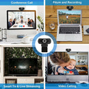 2MP 1080P Full HD 30fps Webcam with Built-in Mic Clip-on USB Web Camera