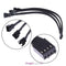 4 pin PWM Fan Cable 1 to 3 ways  Splitter Black Sleeved Extension Cable