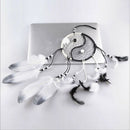 Taiji Dream Catcher with feather wall or car hanging #A decoration ornament #gib