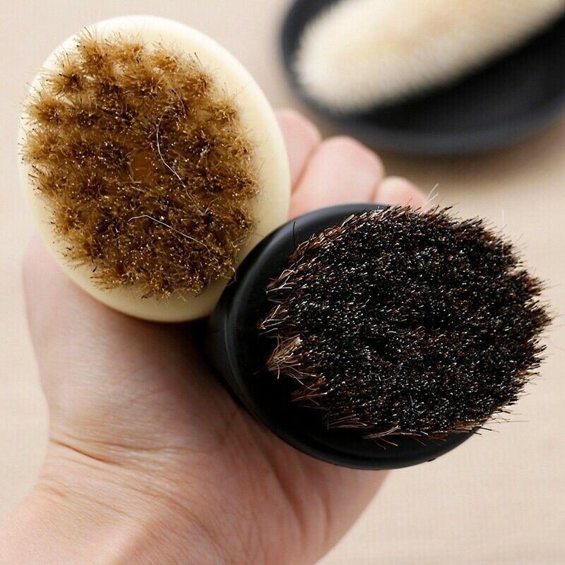 1 Pcs Ring Design Horse Bristle Men Shaving Brush Plastic Portable Barber B V2E7