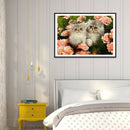 5D DIY Full Drill Diamond Painting Flower Cat Cross Stitch Embroidery Craft