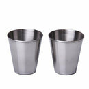 2Pcs Stainless Steel Wine Glass Wine Cup 2.5OZ X9C1