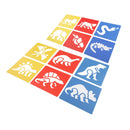 12 Pcs /Set Animals Stencil Ruler Drawing Stationery for Child Kids 14 x15cm