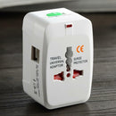 2X World Universal Travel Adapter with USB Convertor wall Plug Power US UK AU EU