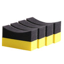 4pcs Car Tire Waxing Polishing Compound Washing Sponge Cleaning Pad Brush New