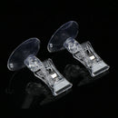 1Pc Clear Plastic Suction Cup Clip Advertising Clip Suction Cup TransparentSEAU