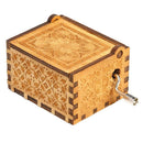 Retro Wooden Hand Cranked Music Box Christmas Gift Party Household Decor