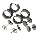 4 Pairs Stainless Steel Huggie Hoop Earrings Studs for Party Prom Daily Life,