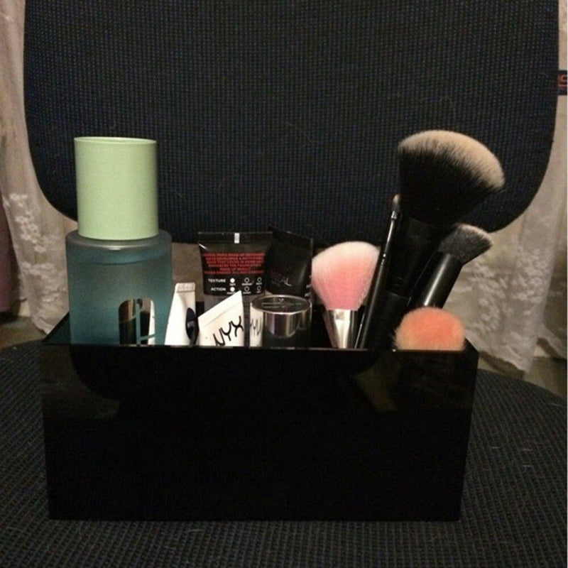1*Black Acrylic Cosmetic Organizer Makeup Brushes Pen Stand Storage Holder Case