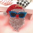 4pcs DIY Full Drill Special Shaped Diamond Painting Snowman Keychain Jewelry