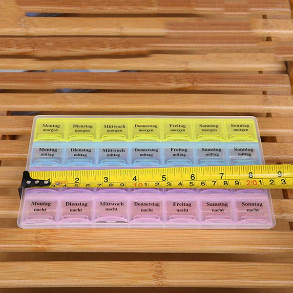 28 Compartments Plastic Pills Box Portable Home Pills Storage Organizer A#S