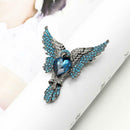 Fashion Eagle Brooches Animal Rhinestone Clothes Lapel Pin Badges Jewelry A
