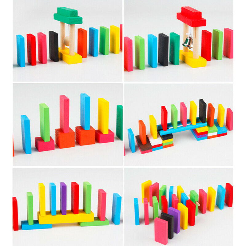 120x Entertainment Large Domino Children Early Education Wooden EducationalSEAU