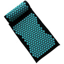 3pcs Lotus Acupressure Yoga Pillow Mat Relieve Pain Spike Cushion (Black) A