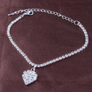 Women Lady Crystal Rhinestone Love Heart Anklet Ankle Bracelet Jewel UKLQ C C3U7