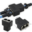 RJ45 Splitter Adapter 1 to2 Dual Female Port CAT5 6 LAN Ethernet Connector Stock
