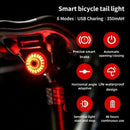 Bicycle Smart Brake Sensing LED Tail Light Safety Bike Rechargeable Rear Lamp