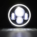 1X 7Inch Round 75W LED Headlights Hi/Lo For Motorcycle 97-18 JK TJ LJ Wrangle Kn