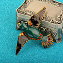 Trendy Lampwork Crafts Cute Enamel Birds Brooches For Women Fashion Jewelry