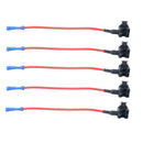 5x 15A 32V Mini Small Add A Circuit Fuse Tap Piggy Back Blade Holder Car Auto