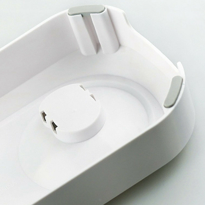 Plastic Clear Pet Food Bowl Puppy Elevated Stand Raised Dish Feeder Nonslip