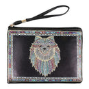DIY Wolf Special Shaped Diamond Painting Women Wristlet Bag Zipper Wallet