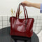 Women PU Leather Shoulder Crossbody Bag Large Capacity Totes Handbag (Red) A#S