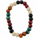 8mm Wood Bracelet Link Bracelet Wrist Tibetan Buddhist Multicolor Buddha Pr Y9N7