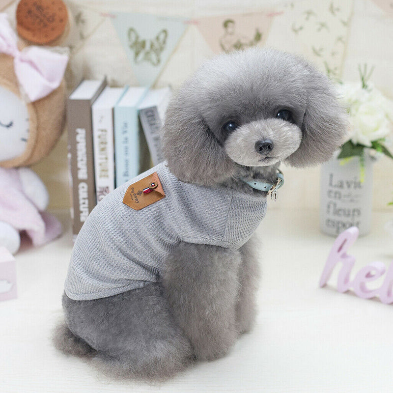 2Pcs Korean Style Pet Puppy Dog Cat Pet Clothes Dress Vest T Shirts