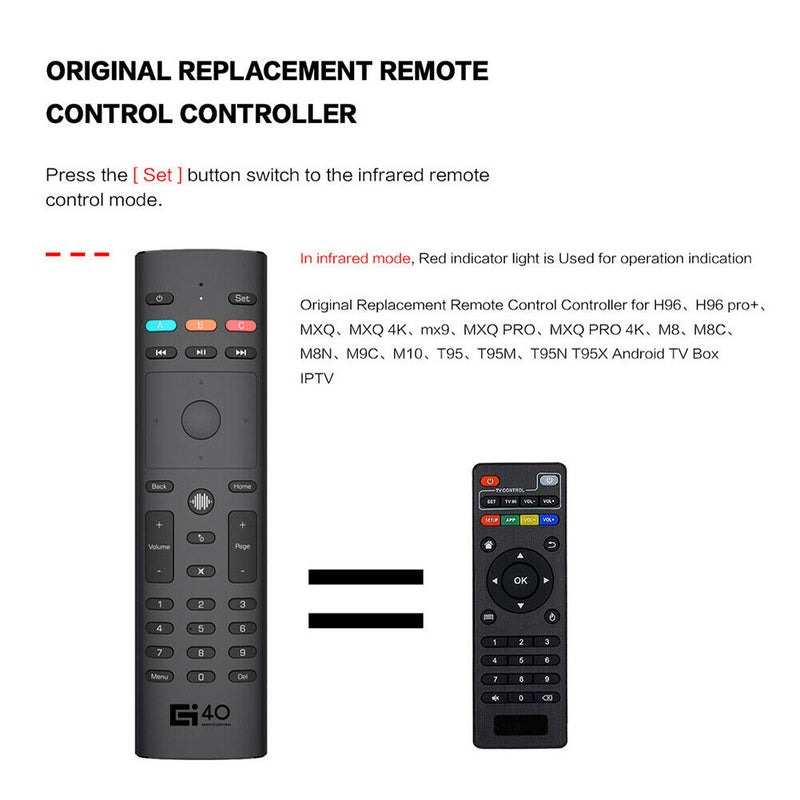 G40S 2.4GHz Wireless Air Mouse Voice Remote for PC Projector Android TV Box A