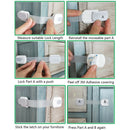8pcs Child Safety Drawer Door Cabinet Lock Protector Kids Security Lock