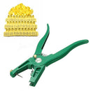 Animal Sheep Livestock Ear Tags Lables Marking Plier(100X yellow Ear Tag+1X