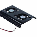 Black 3.5 SATA IDE Hard Disk Drive HDD 2 Fan Cooler for PC