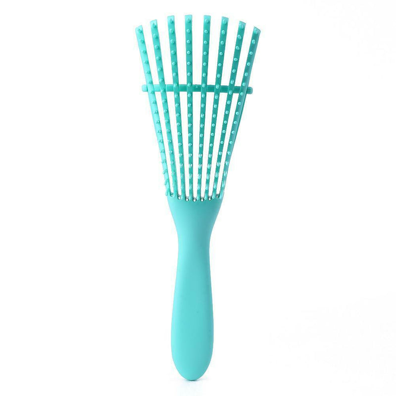 Women Hair Scalp Massage Comb Wet Curly Hairdress Styling Hairbrush (Green) A