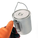 750ml Camping Hanging Stock Portable Camping Hiking Backpacking Hanging Stockpot