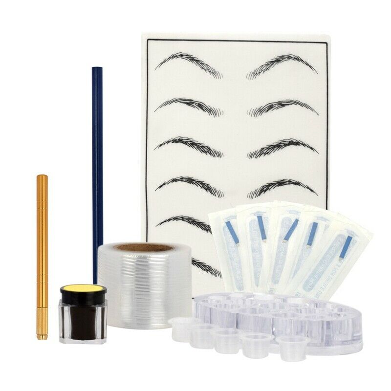 Eyebrow Embroidered Eyebrow Kit Manual Tattoo Pen Paint Needle Practice Ski X4J7