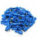 100pcs Blue Insulated Spade Electrical Wire Cable Connector Crimp Terminal Kit