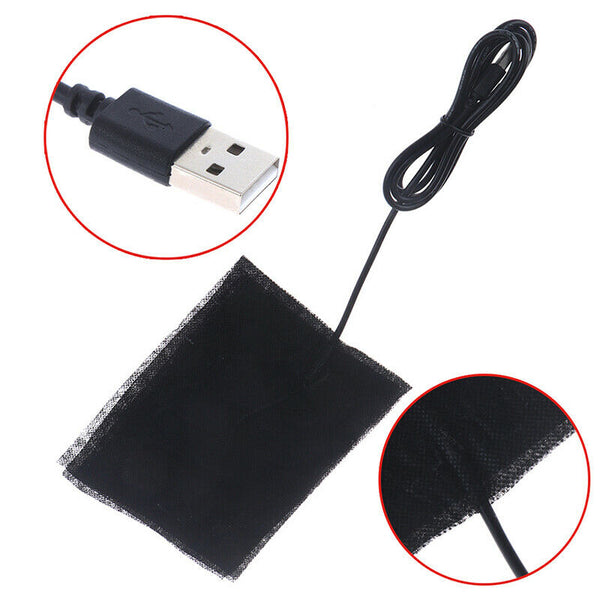 USB Carbon Fiber Heating Pad Washable Electric Cloth Heater Sheet With Cable Bj